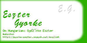 eszter gyorke business card